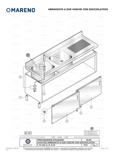 Pièces détachées MARENO ELA6142D 