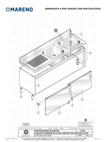 Pièces détachées MARENO ELA6142S 