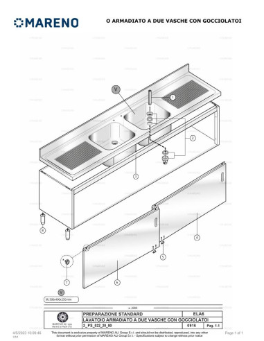 Pièces détachées MARENO ELA6202C 