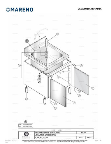 Pièces détachées MARENO ELA7071V 