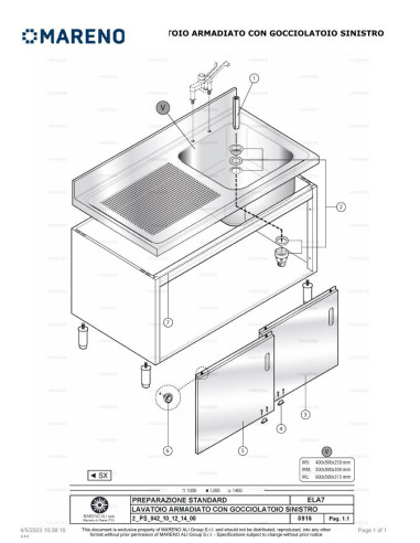 Pièces détachées MARENO ELA7101S 