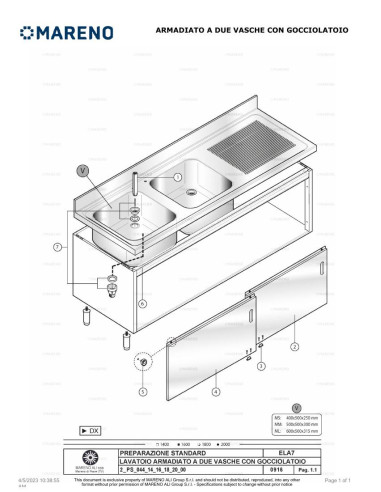 Pièces détachées MARENO ELA7142D 