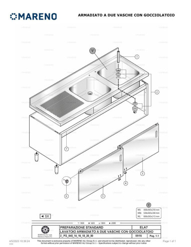 Pièces détachées MARENO ELA7142S 