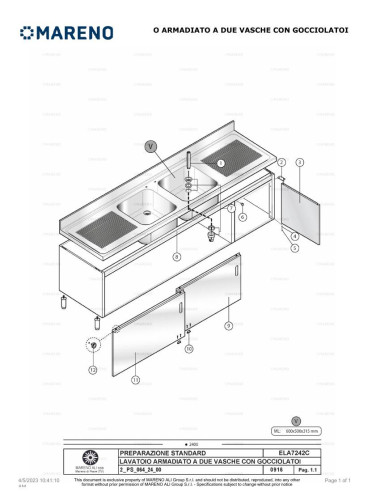 Pièces détachées MARENO ELA7242C 