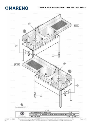 Pièces détachées MARENO ELI61825DS 