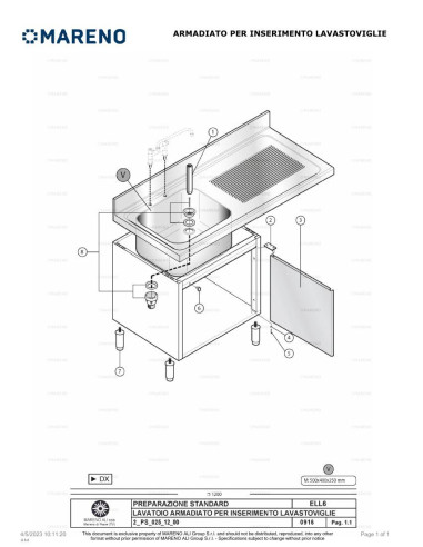 Pièces détachées MARENO ELL6121D 