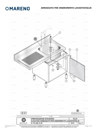 Pièces détachées MARENO ELL6121S 