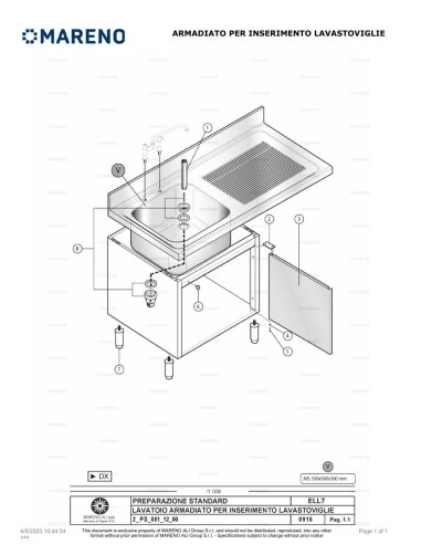 Pièces détachées MARENO ELL7121D 