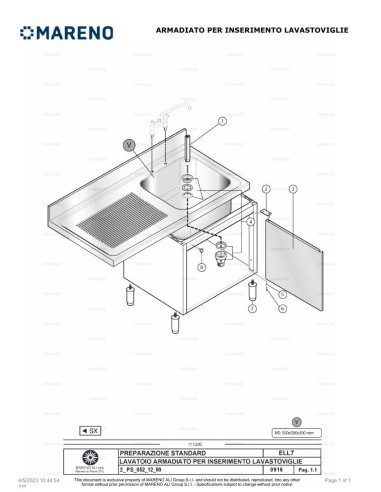 Pièces détachées MARENO ELL7121S 