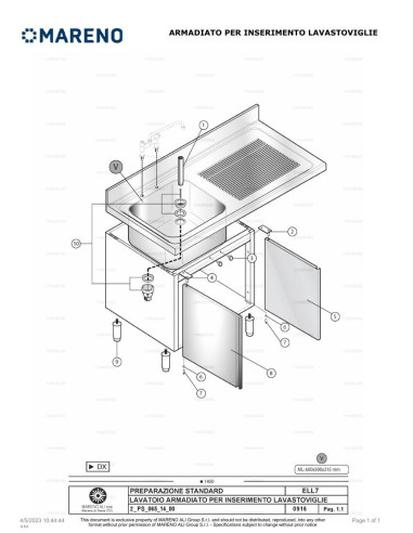 Pièces détachées MARENO ELL7141D 