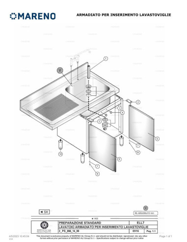 Pièces détachées MARENO ELL7141S 