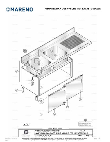 Pièces détachées MARENO ELL7162D 