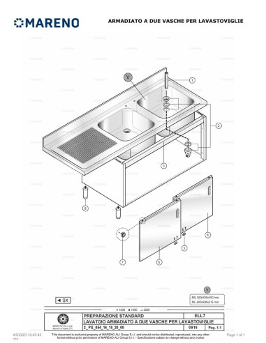 Pièces détachées MARENO ELL7162S 