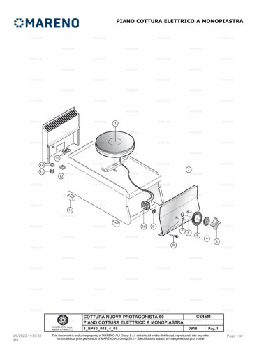 Pièces détachées MARENO C64EM-NP 