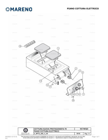 Pièces détachées MARENO NC74EQC-NP 
