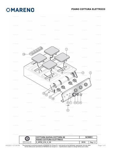 Pièces détachées MARENO NC98E2-NP 