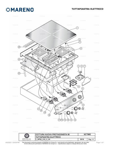 Pièces détachées MARENO NCT98E-NP 