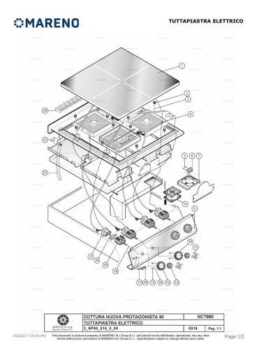 Pièces détachées MARENO NCT9FE8E-NP 