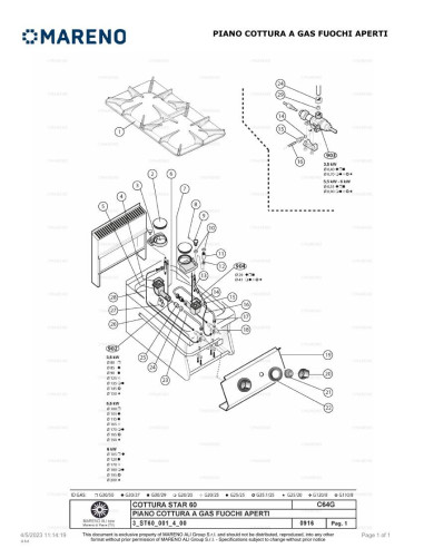 Pièces détachées MARENO C64G 