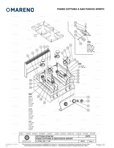 Pièces détachées MARENO C6FG7G 