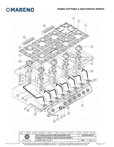 Pièces détachées MARENO NC9FG16G72-NP 