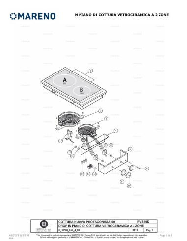 Pièces détachées MARENO PCVE40DB-NP 