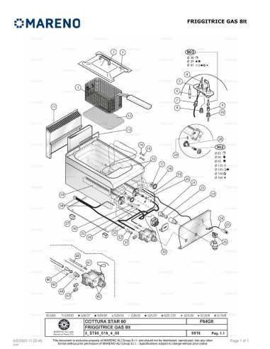 Pièces détachées MARENO F64G8 