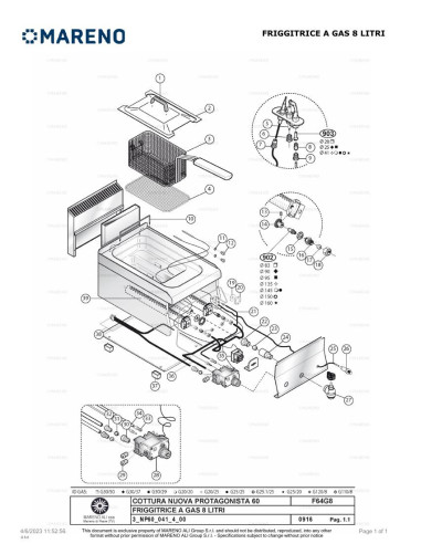 Pièces détachées MARENO F64G8-NP 