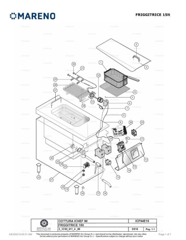 Pièces détachées MARENO ICF94E15 