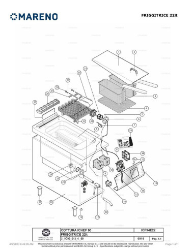 Pièces détachées MARENO ICF94E22 