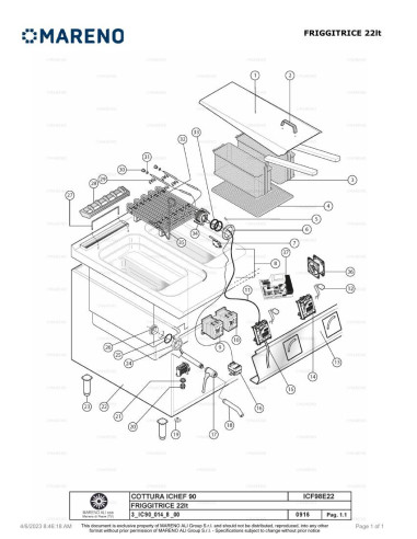 Pièces détachées MARENO ICF98E22 