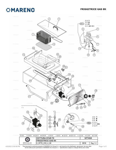 Pièces détachées MARENO NF74G8 