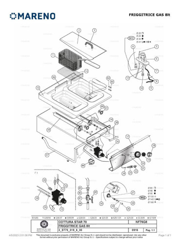 Pièces détachées MARENO NF76G8 