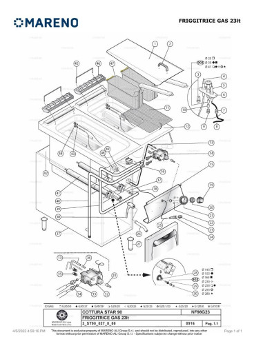 Pièces détachées MARENO NF98G23 