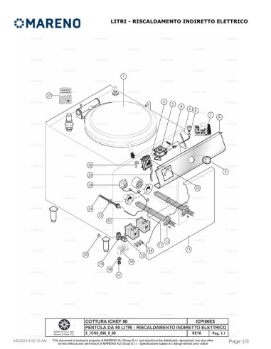 Pièces détachées MARENO ICPI96E5V 