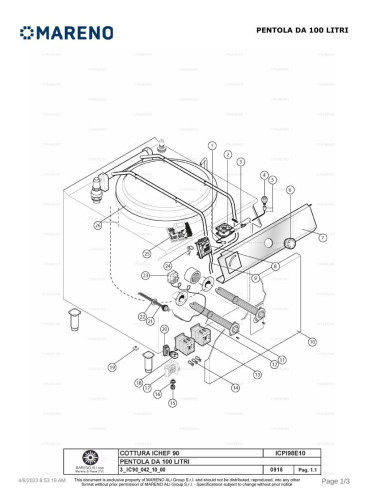 Pièces détachées MARENO ICPI98E10V 