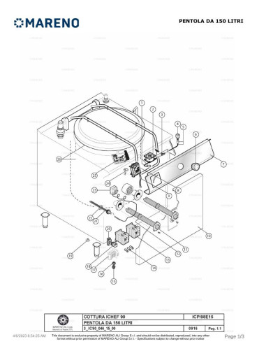 Pièces détachées MARENO ICPI98E15V 