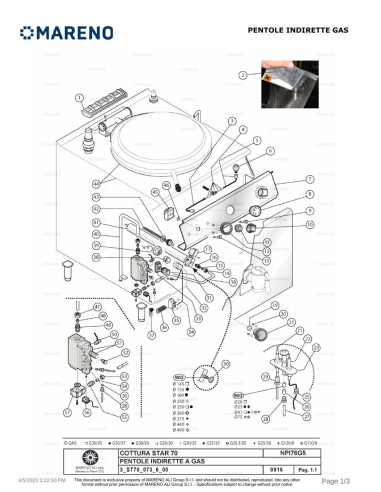 Pièces détachées MARENO NPI76G5V 