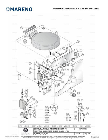 Pièces détachées MARENO NPI76G5V-NP 