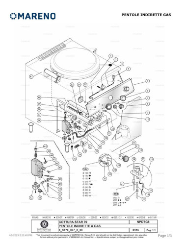 Pièces détachées MARENO NPI78G8V 