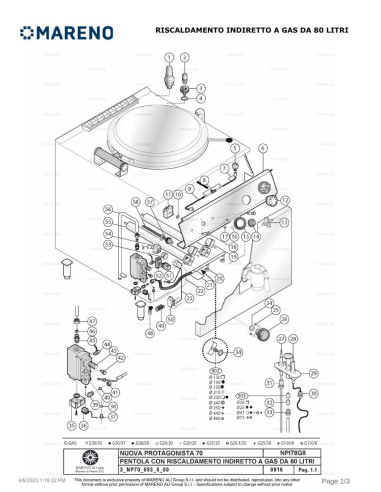 Pièces détachées MARENO NPI78G8V-NP 