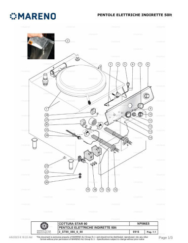 Pièces détachées MARENO NPI96E5V 