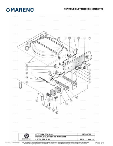 Pièces détachées MARENO NPI98E10V 