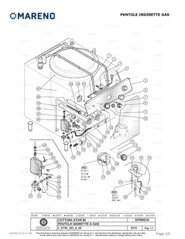 Pièces détachées MARENO NPI98G10V 