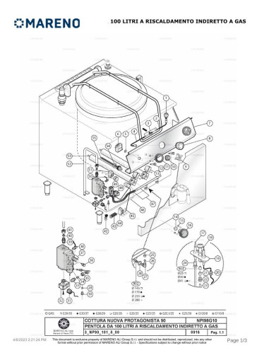 Pièces détachées MARENO NPI98G10V-NP 