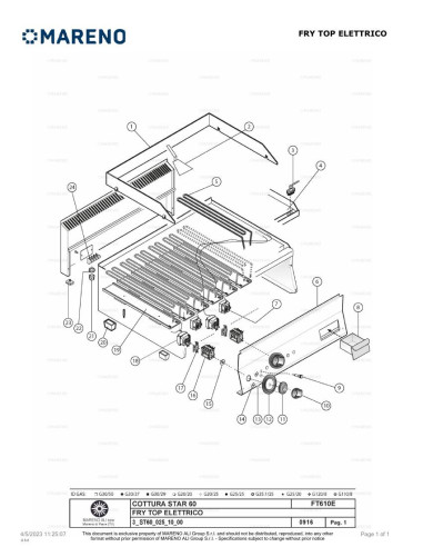 Pièces détachées MARENO FT610EL 