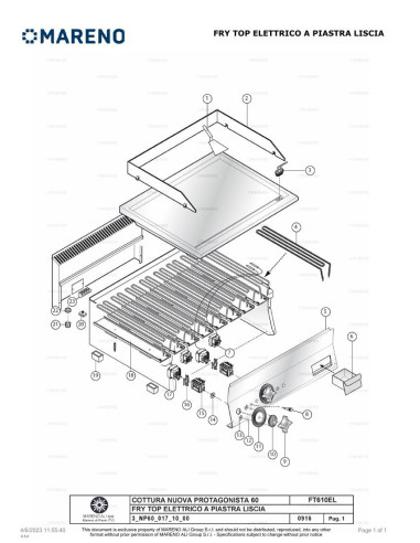 Pièces détachées MARENO FT610ELC-NP 