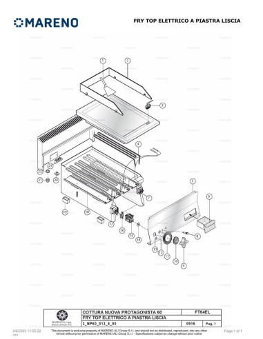 Pièces détachées MARENO FT64ELC-NP 