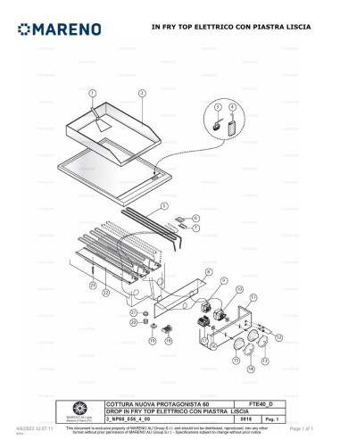 Pièces détachées MARENO FTE40DB-NP 