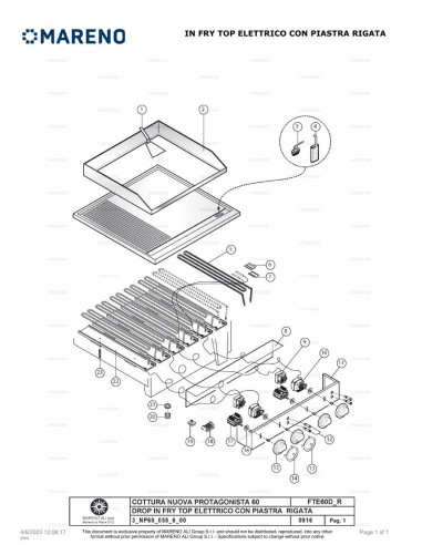 Pièces détachées MARENO FTE60DCRL-NP 